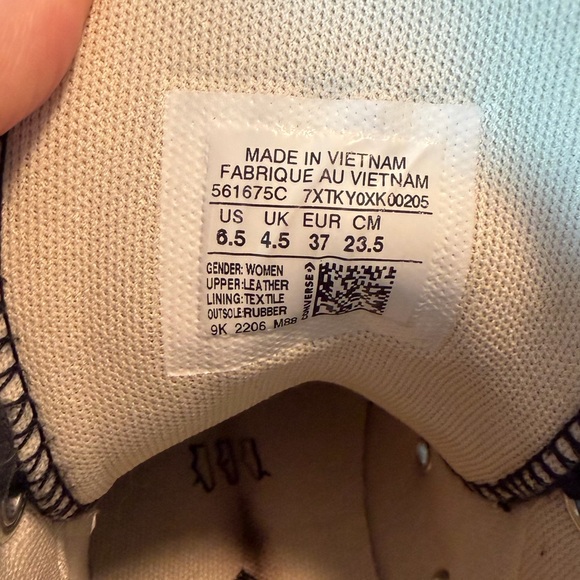 Converse Chuck Taylor All Star Lift Platform Leather High Top Women’s 6.5 Black - Picture 14 of 14